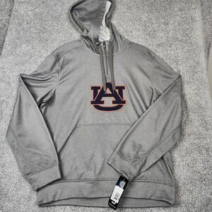 Auburn University Tigers Adult Large Gray Embroidered Hoodie Gen2 Gen 2